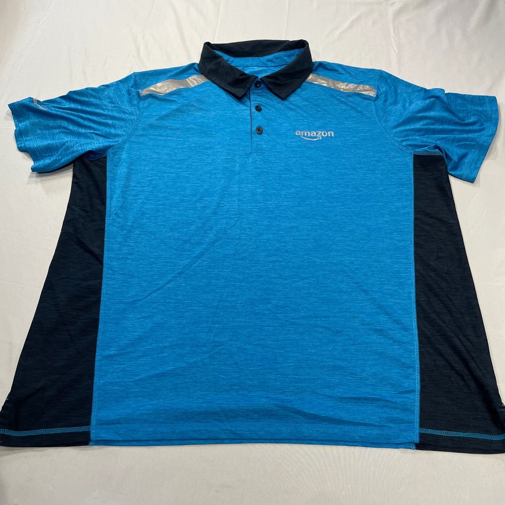 Amazon Luly Yang High Heat Polo 2.0 Short Sleeve Blue Black Mens XL Z4DSMBL13